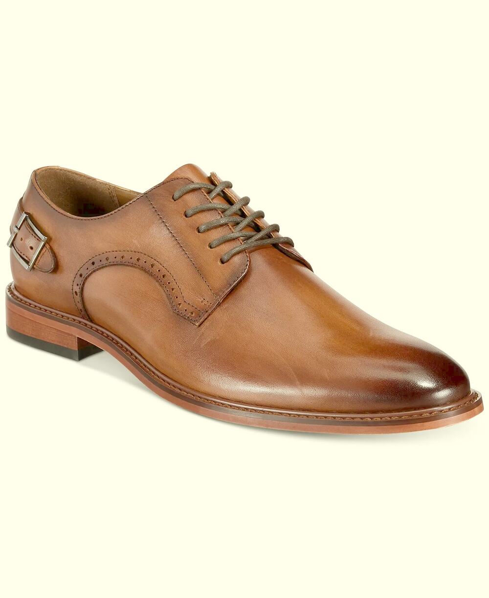 Bar III Sean Tan Leather Lace-Up Oxford Dress Shoes Men's Size 9.5